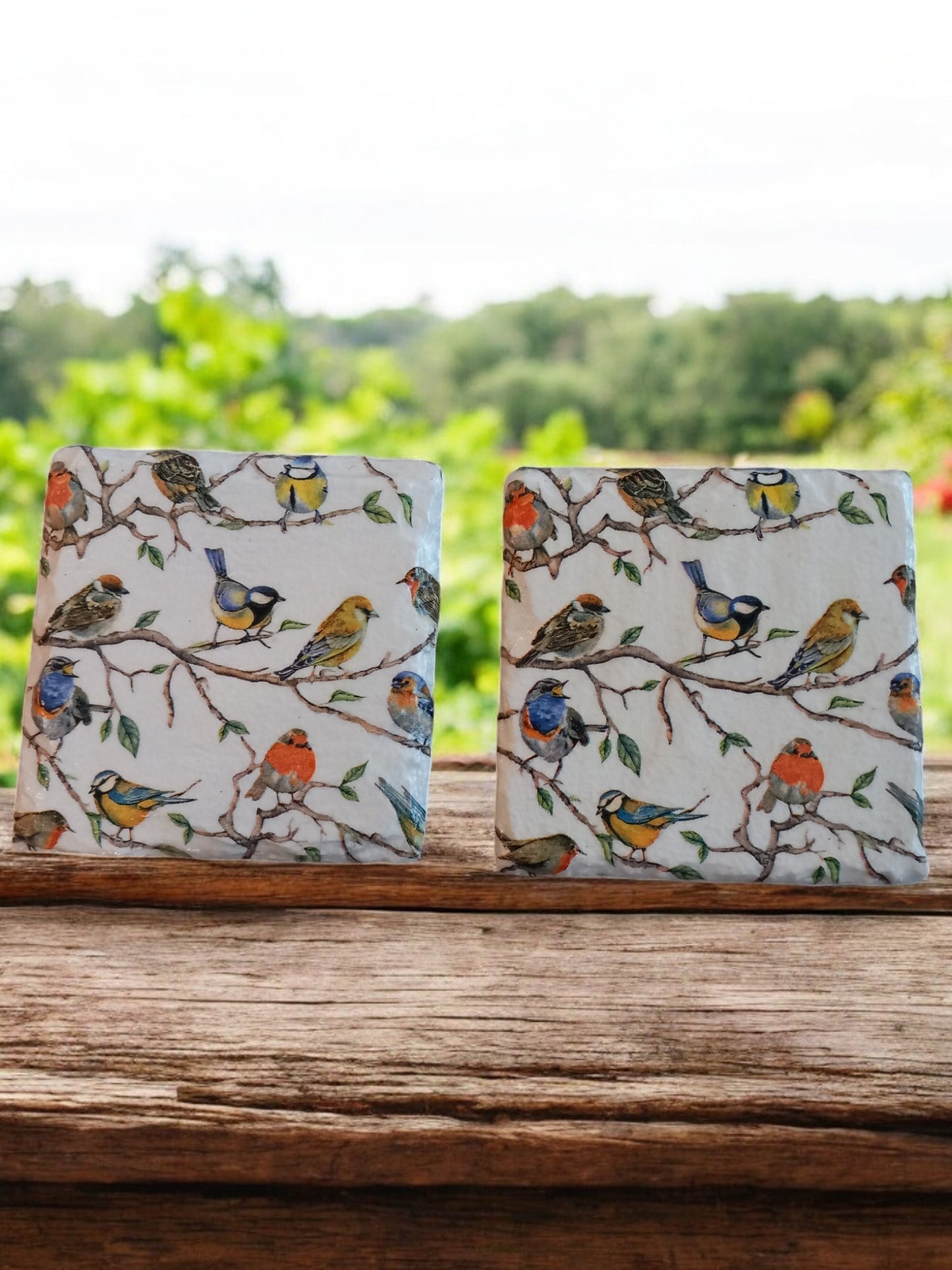 Slate Bird Coasters