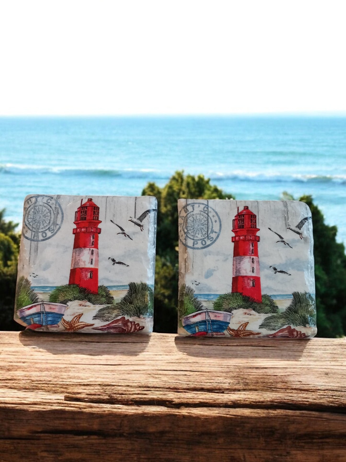 Slate Lighthouse Coasters